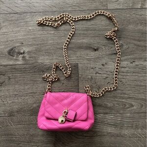 Poppy & Peonies Pink Quilted Mini Bag